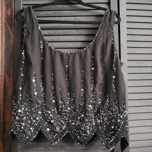 plus size vintage beaded crop top